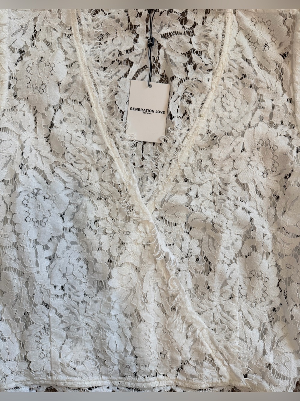 GENERATION LOVE Kairi Lace Wrap womens Blouse size XL cottage core NWT - Picture 12 of 14